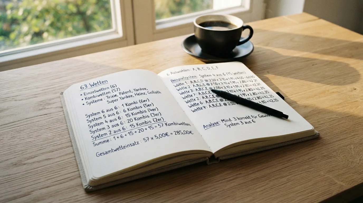 Ein aufgeschlagenes leeres Notizbuch mit Kugelschreiber neben einer Tasse Kaffee auf einem Tisch am Fenster.